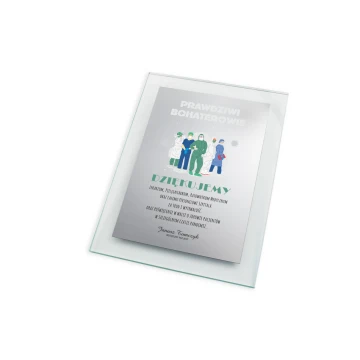 Glass Diploma for Doctor - Vertical - Colorful UV Print - DUV050
