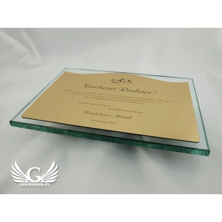 THANK YOU FOR PARENTS - GLASS DIPLOMA in CASE - DSZ037 - horizontal