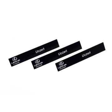 Employee ID Badge - Black with White Engraving - 72x12mm - ID031