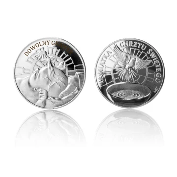 Dedicated Coin - Silver Plated - Holy Baptism Souvenir - MON005