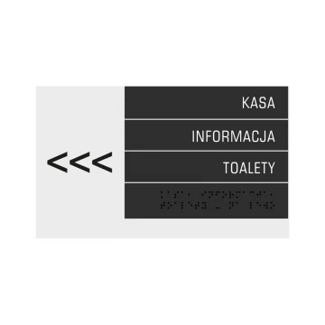 Floor Indication - Braille Script Plaque - Size 250x150mm - Frosted Acrylic and ADA - NORD -TAB331