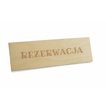 Reservation - Wooden table stands 180x55mm - Laser engraved - REZ009