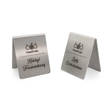 Steel gastronomic stands with any engraving - ST001