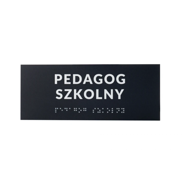 Braille Signage System for Schools - size 200x80mm - Hard PVC - DECO DARK - TAB417