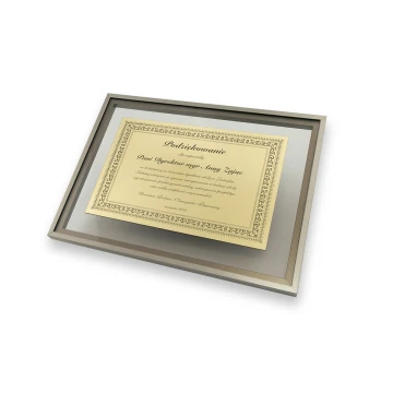 Glass Diploma - Gratitude in a Gold Frame - DWR5