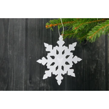 Frosted decorations with any UV print - size 80x80mm - snowflake - BDR013