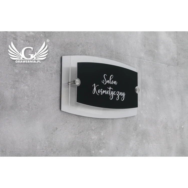 Door sign with company name - size 210x140mm - SPD014