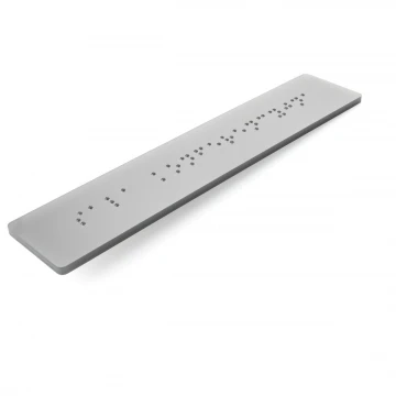 Braille Script Plaque - Silver Acrylic - Size 150x22mm - TAB488