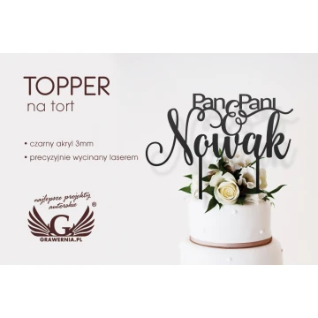 Wedding Cake Topper - Mr and Mrs - TOP031