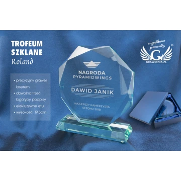 Glass Trophy - ROLAND Laser Engraved - TSZ051